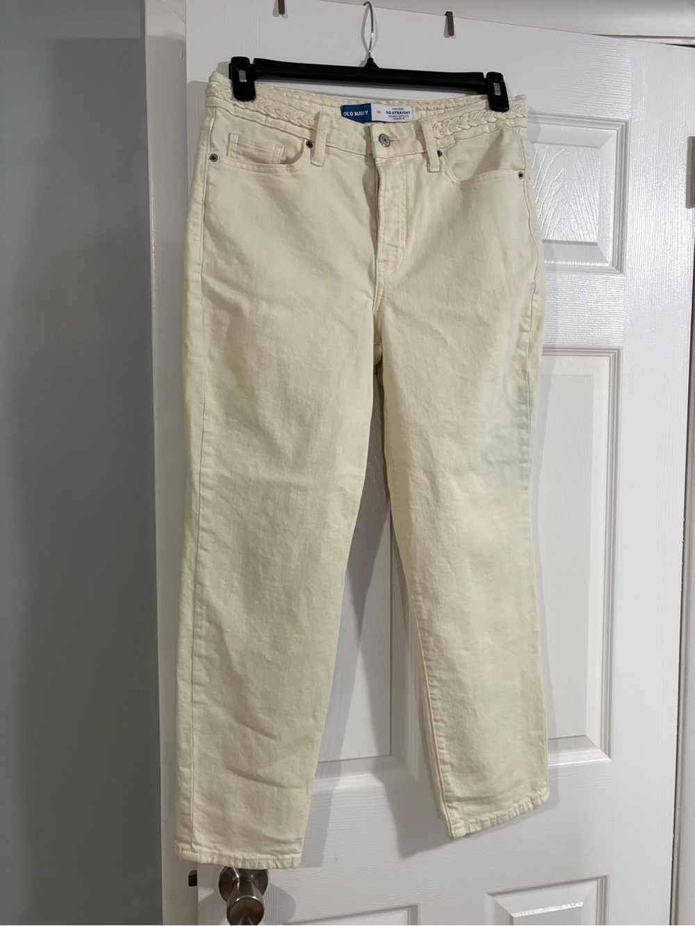 Old Navy Cream Straight Leg Jeans - Light Neutral